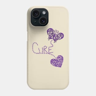 Lupus Awareness Gift Cure Fighter Survivor Purple Ribbon Cure Gifts Phone Case