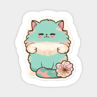 Elegant Persian Cat Sticker for Cat Lovers Magnet