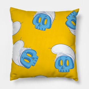 Zkull series: BlueZmurf pattern Pillow