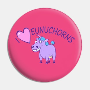 I (heart) Eunuchorns Pin