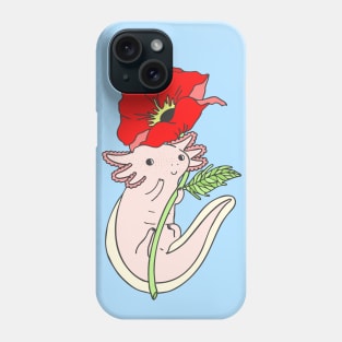 Axolotl with Poppy Phone Case