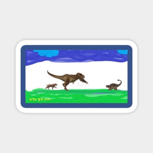 Kids 3D Art Dinosaur Island Magnet