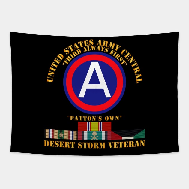 US Army Central -Third Army - Desert Storm Veteran Tapestry by twix123844