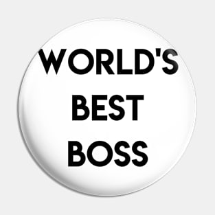 World's Best Boss Pin