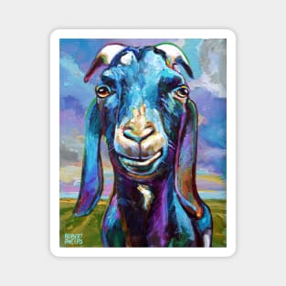 Black Farm Goat On a Beautiful Day Magnet