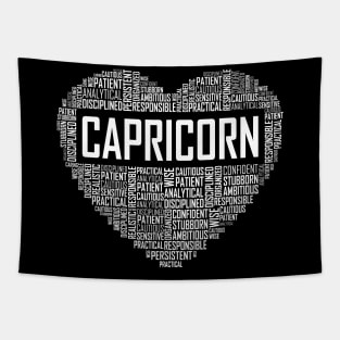 Capricorn Zodiac Heart Tapestry