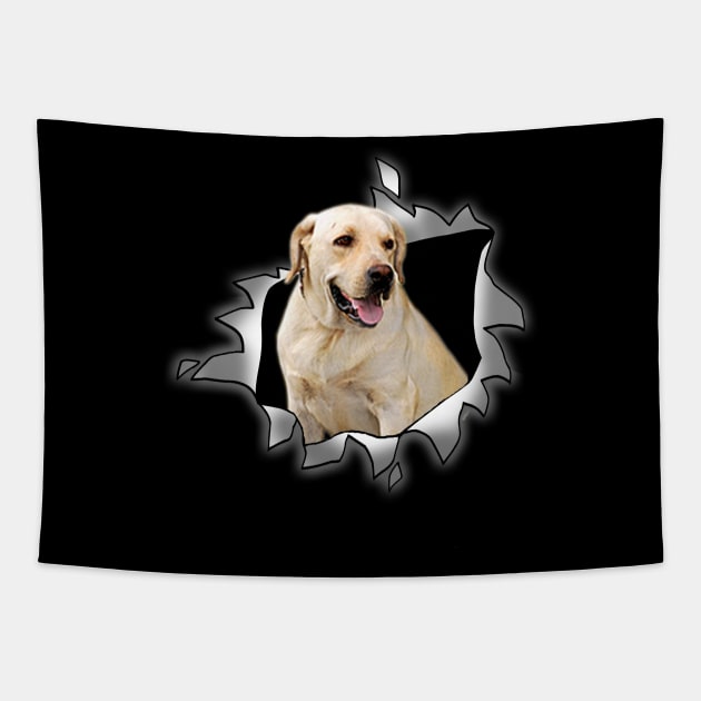Labrador Retriever Dog T-Shirt - Labrador Retriever Owner Shirt - Cute Labrador Retriever Masks Tapestry by RRADesign