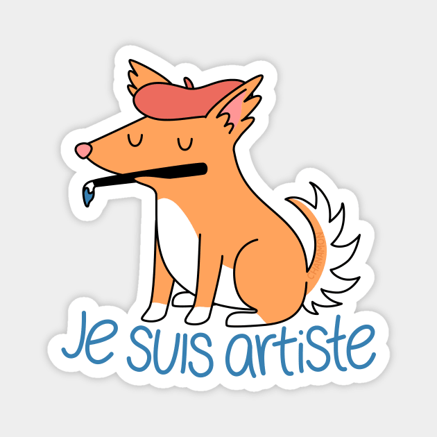 Je suis artiste Magnet by Made by Chanamon