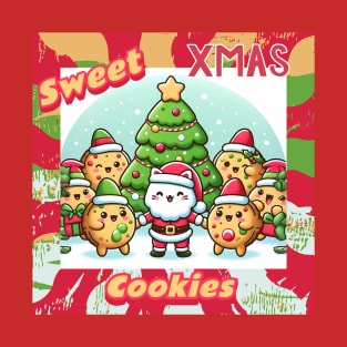 Sweet Xmas Cookies with Christmas Cat T-Shirt