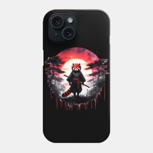 Sumie Cool Red Panda Samurai Warrior In Forest Phone Case