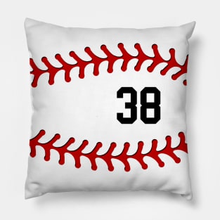 Baseball Laces Team Jersey Number 38 Mask #38 Pillow