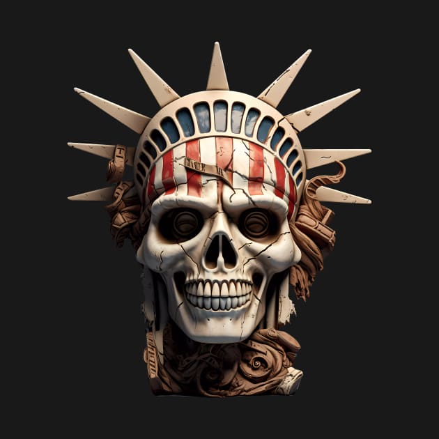 Death Skull Statue Of Liberty by Acid_rain