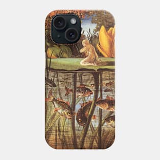 Vintage Fairy Tales, Thumbelina Crying on a Lilypad with a Butterfly Phone Case