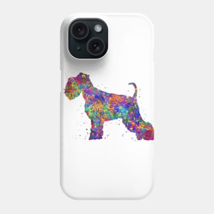 Schnauzer dog watercolor Phone Case