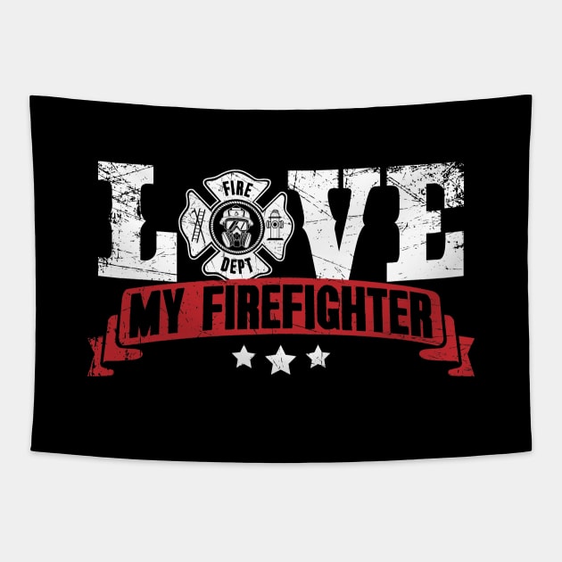 Love my firefighter Tapestry by captainmood