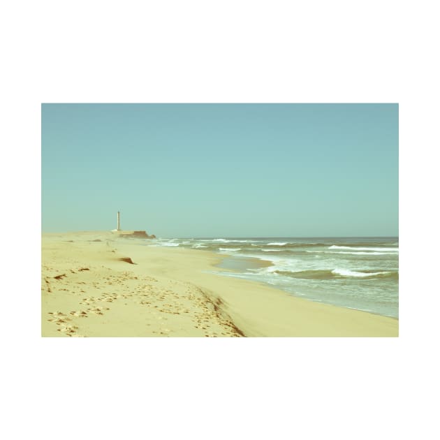 Lighthouse on a beach in Dakhla by calamarisky