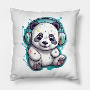 Cute Panda Beats Pillow