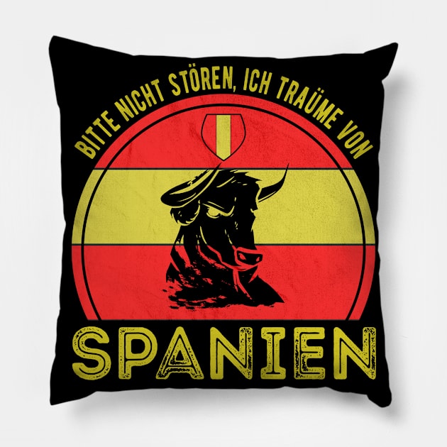 Please Do Not Disturb Dreams Of Spain Souvenir Pillow by RegioMerch