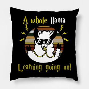 A Whole Llama Learning Going on Teachers Students Pillow