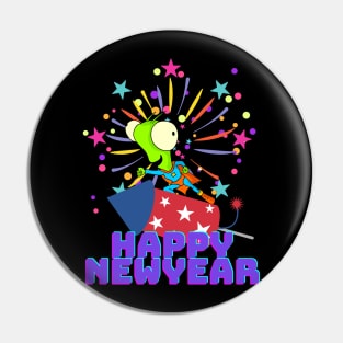 Happy New year 2023, Rocket Fire work Pin