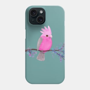 Galah cockatoo digital illustration Phone Case