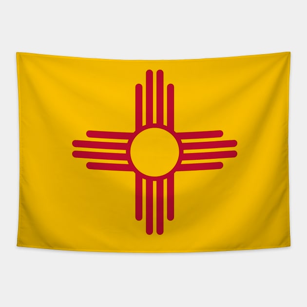 State Flag of New Mexico, USA - Zia Sun Symbol Tapestry by SolarCross