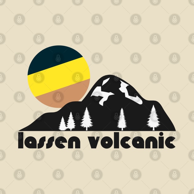 Retro Lassen Volcanic ))(( Tourist Souvenir National Park Design by darklordpug