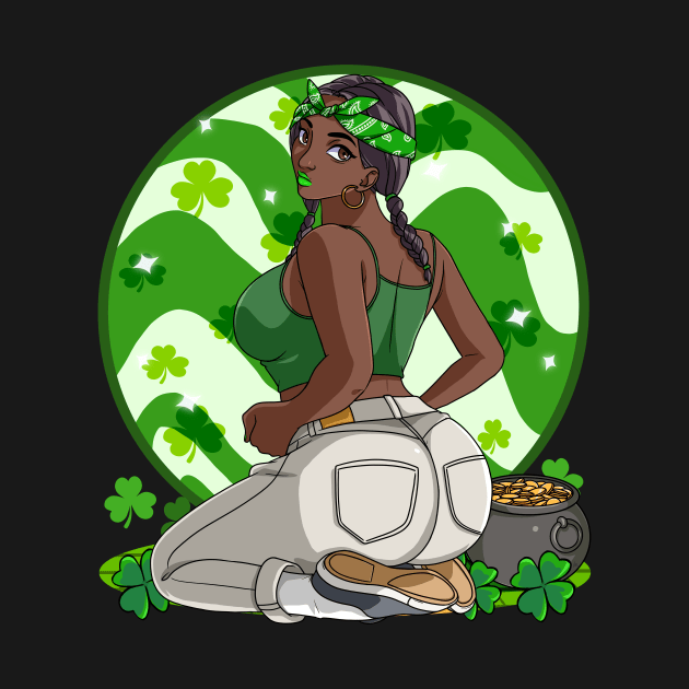 African American Leprechaun St. Patricks Day by Noseking