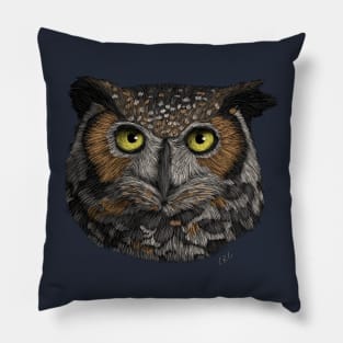 Great Horned Owl Pillow