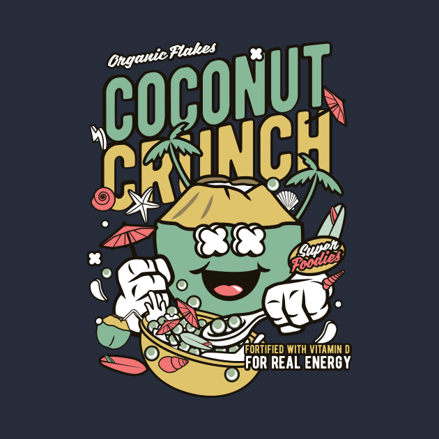 Retro Cereal Box Coconut Crunch // Junk Food Nostalgia // Cereal Lover by Now Boarding