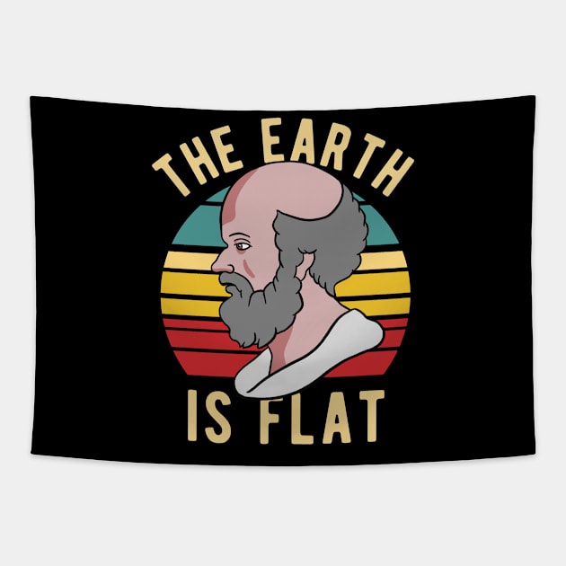 Eratosthenes - Earth is Flat Tapestry by Upsketch