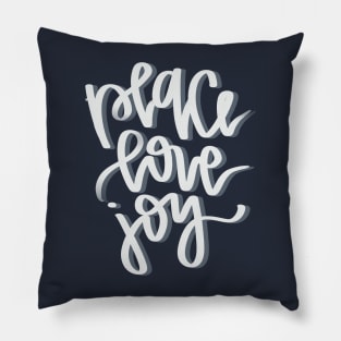 peace love and joy inspirational christmas quote Pillow