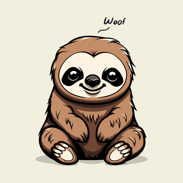 Confused Sloth Barking by Mad Swell Designs