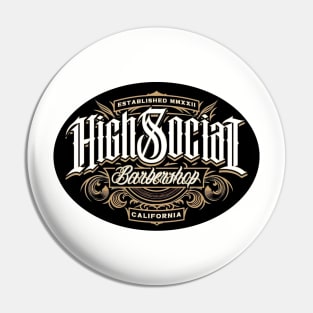 high social barbershop Pin