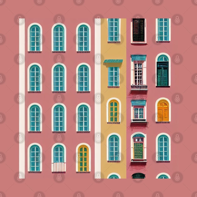 Wes Anderson-Inspired Neighborhood Windows by Motif Mavens