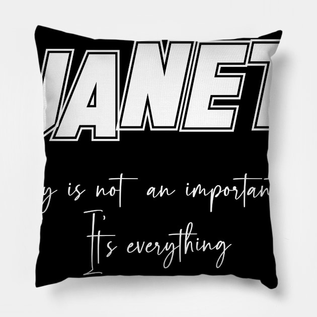 Janet Second Name, Janet Family Name, Janet Middle Name Pillow by Tanjania