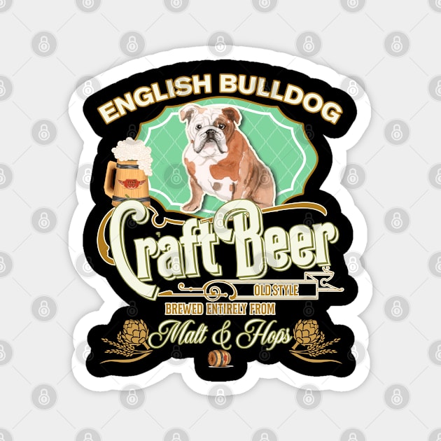 English Bulldog Gifts - Beer Dog lover Magnet by StudioElla