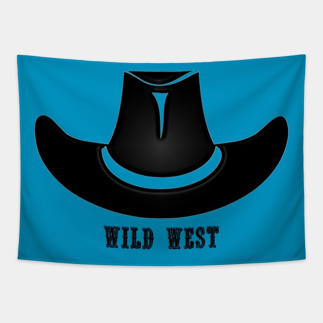 Western Era - Wild West Cowboy Hat 2 Tapestry by The Black Panther