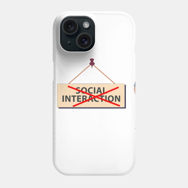 Social Interaction Not Supported Phone Case by Dogefellas