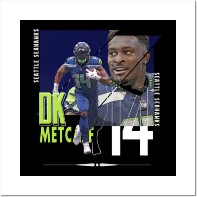 DK Metcalf Poster Seattle Seahawks Green Canvas Frame Kids 