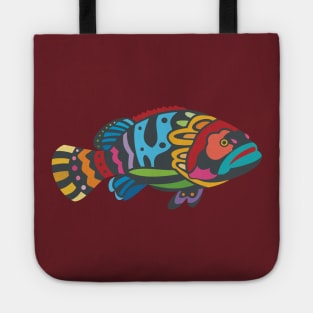 Colorful Grouper Fish Tote