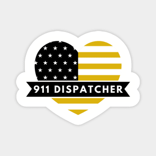 Dispatcher Heart for 911 Police First Responders Magnet