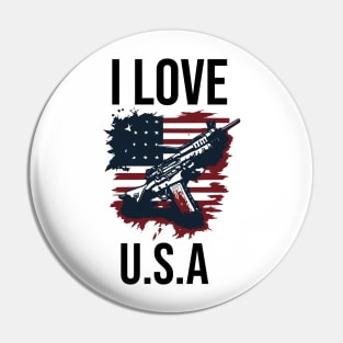 I love usa independence day typography design Pin