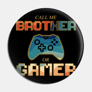 Vintage gamer brother 80's design gift Pin