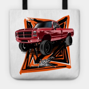 dodge first gen truck red Tote