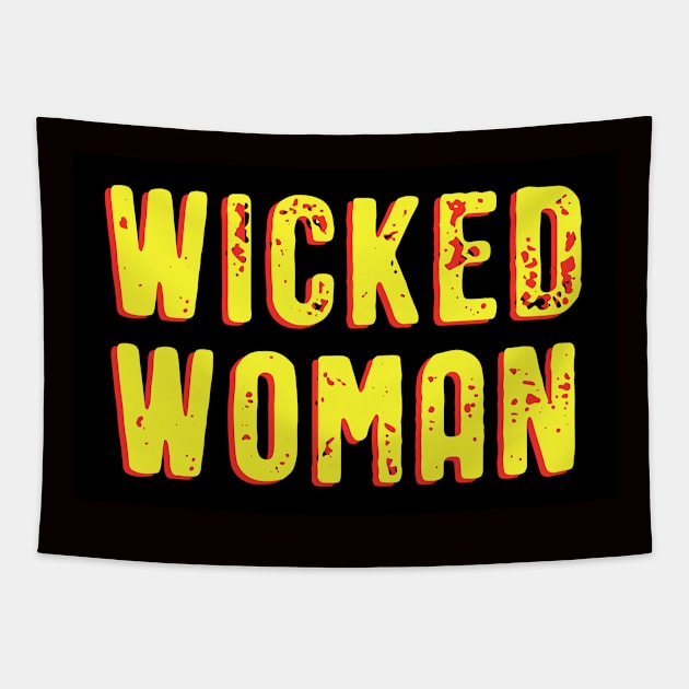 Wicked Woman pulp novel style Tapestry by LittleBunnySunshine