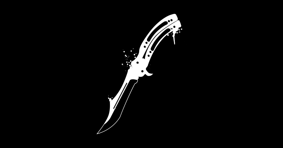 Butterfly Knife CSGO Gaming Csgo Sticker TeePublic