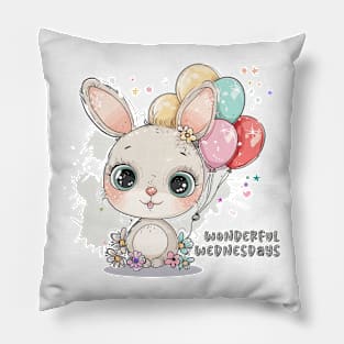 Wonderful Wednesdays: Kawaii Bunny & Balloons Pillow