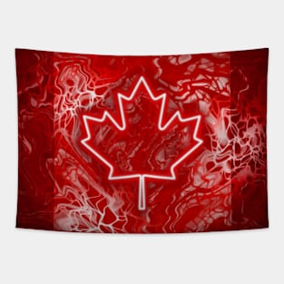 Canadian flag, digital fluid pour with cells Tapestry