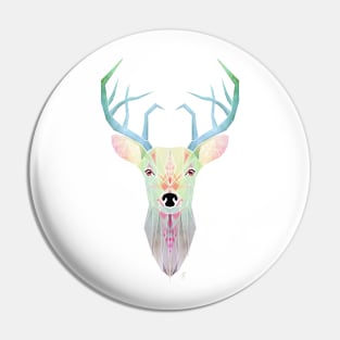 white deer Pin